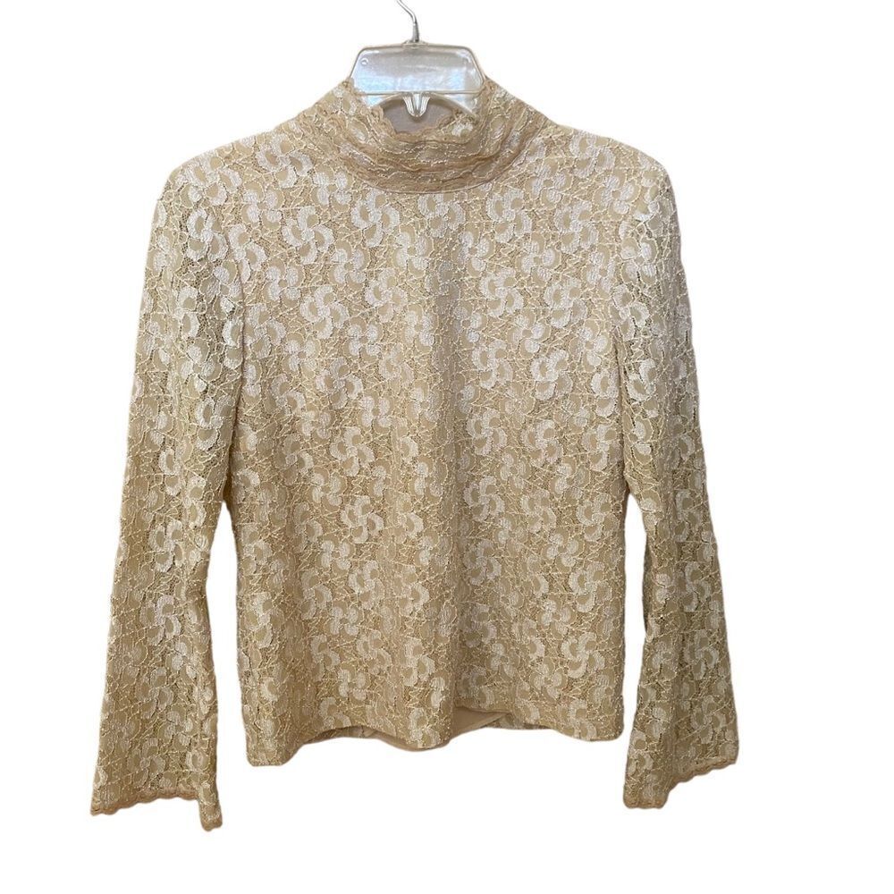 Worthington Vintage Embroidered Victorian Blouse Size PM NWT